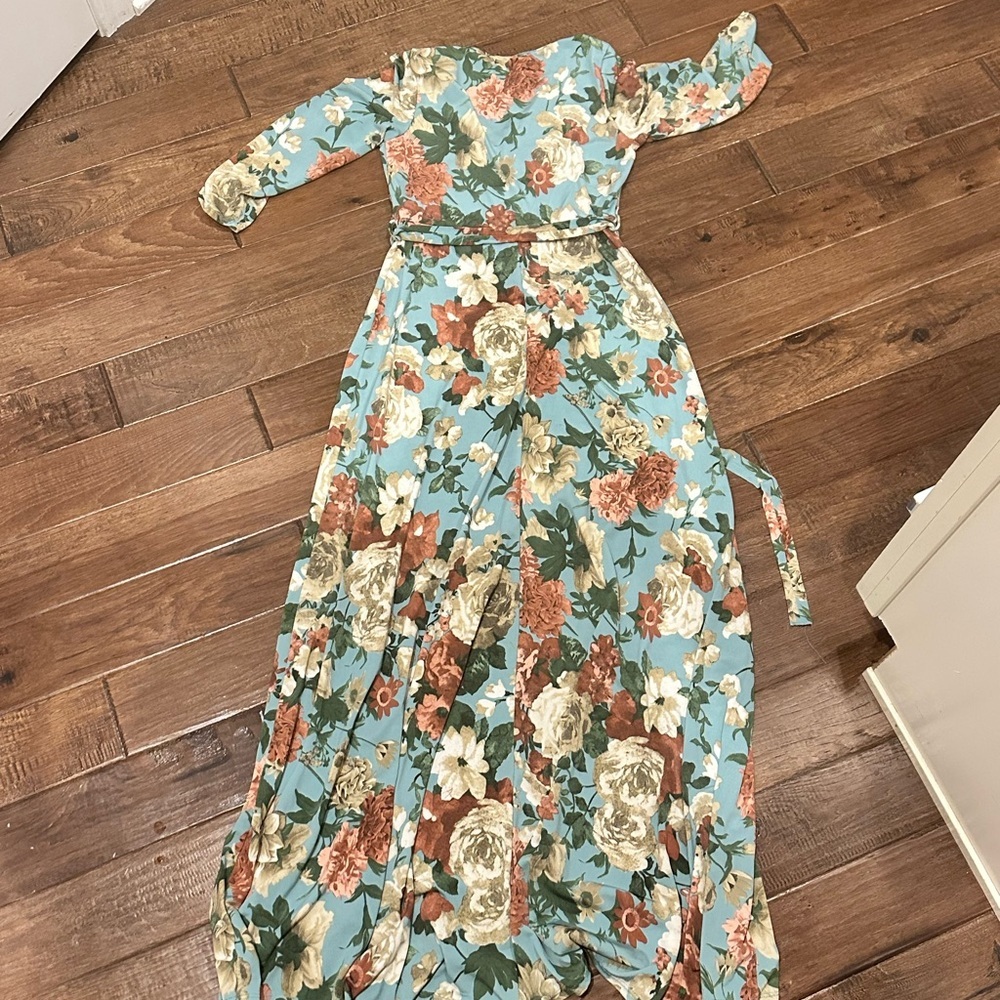 Hello Miz Maternity Floral Maxi Dress Small - Picture 3 of 3